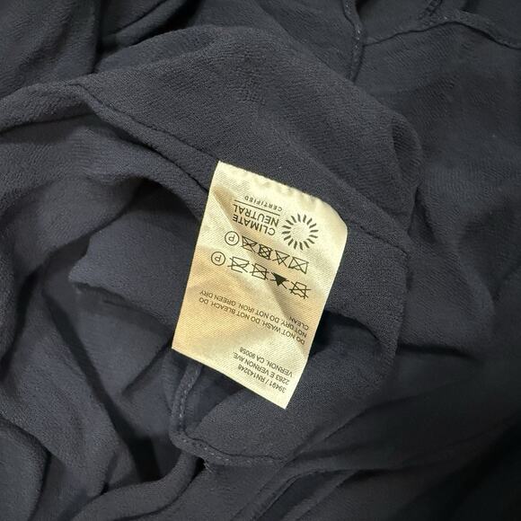 Reformation Pyper Dress Navy Blue Women's Size 4 Spaghetti Straps Maxi Gown Slit - Picture 13 of 13